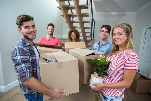 Commercial moving team planning an office relocation in Isleworth