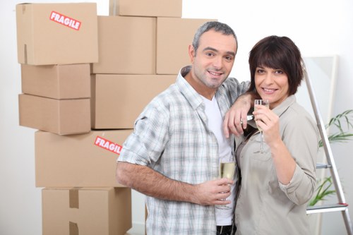 Prepared boxes and home move essentials for an Isleworth removal